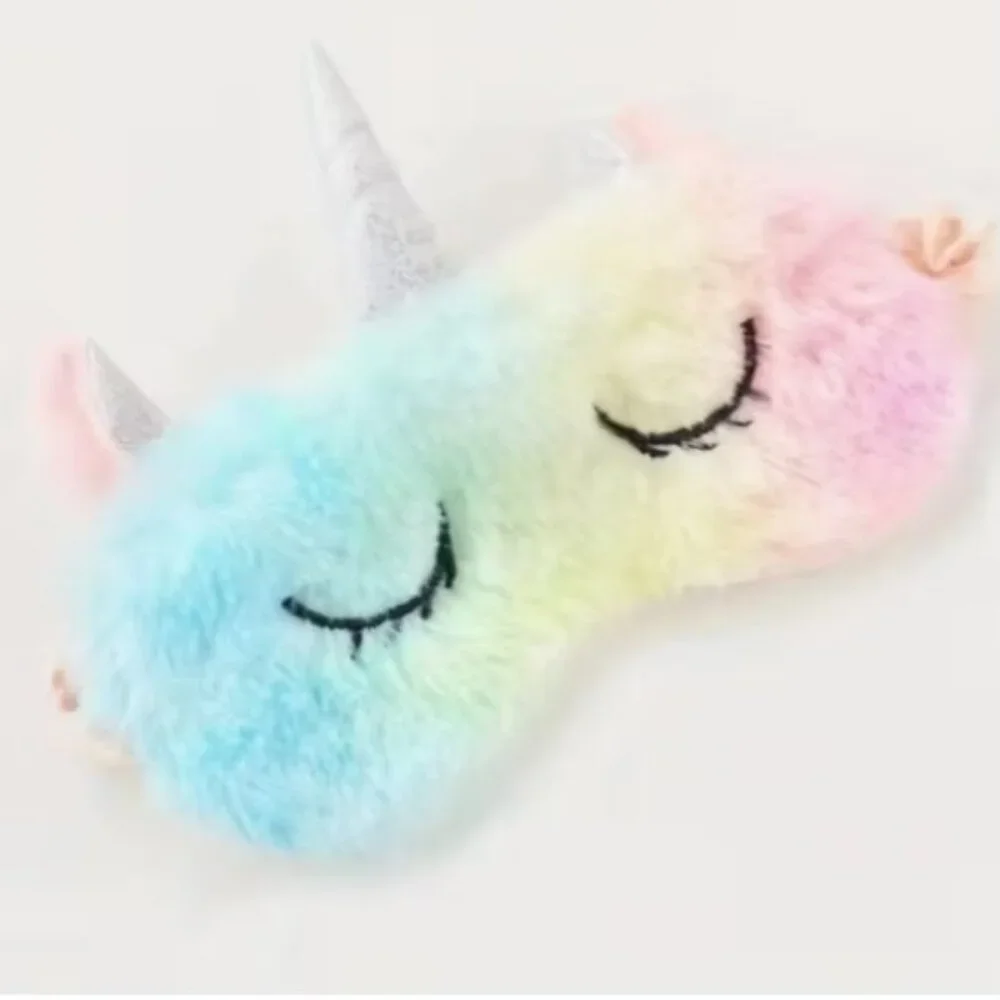 Fuzzy & Soft Rainbow Unicorn Eye‎ Mask (BRAND-NEW & ADORABLE!)